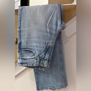 Zara Light Blue High-Rise Straight Jeans